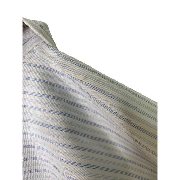 Ermenegildo Zegna Button Down Shirt 100% Cotton Comfort Fit Striped size 44 17.5 - Picture 8 of 8